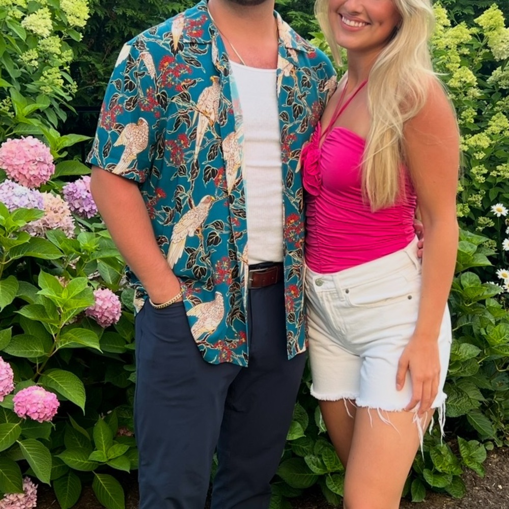 Express Patterned Button Down Shirt - Picture 2 of 2